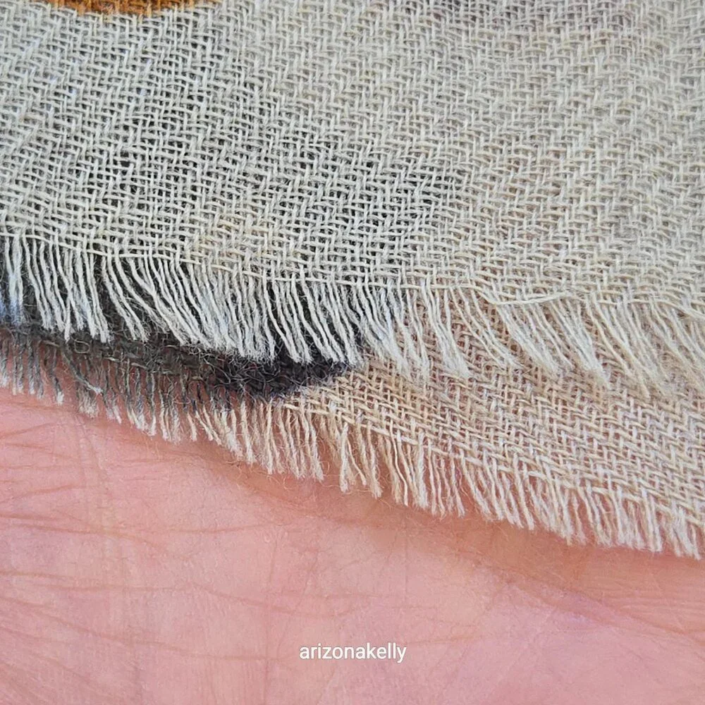NWOT Painted Stylized Bird Scarf Shawl--Possibly Cashmere *READ*